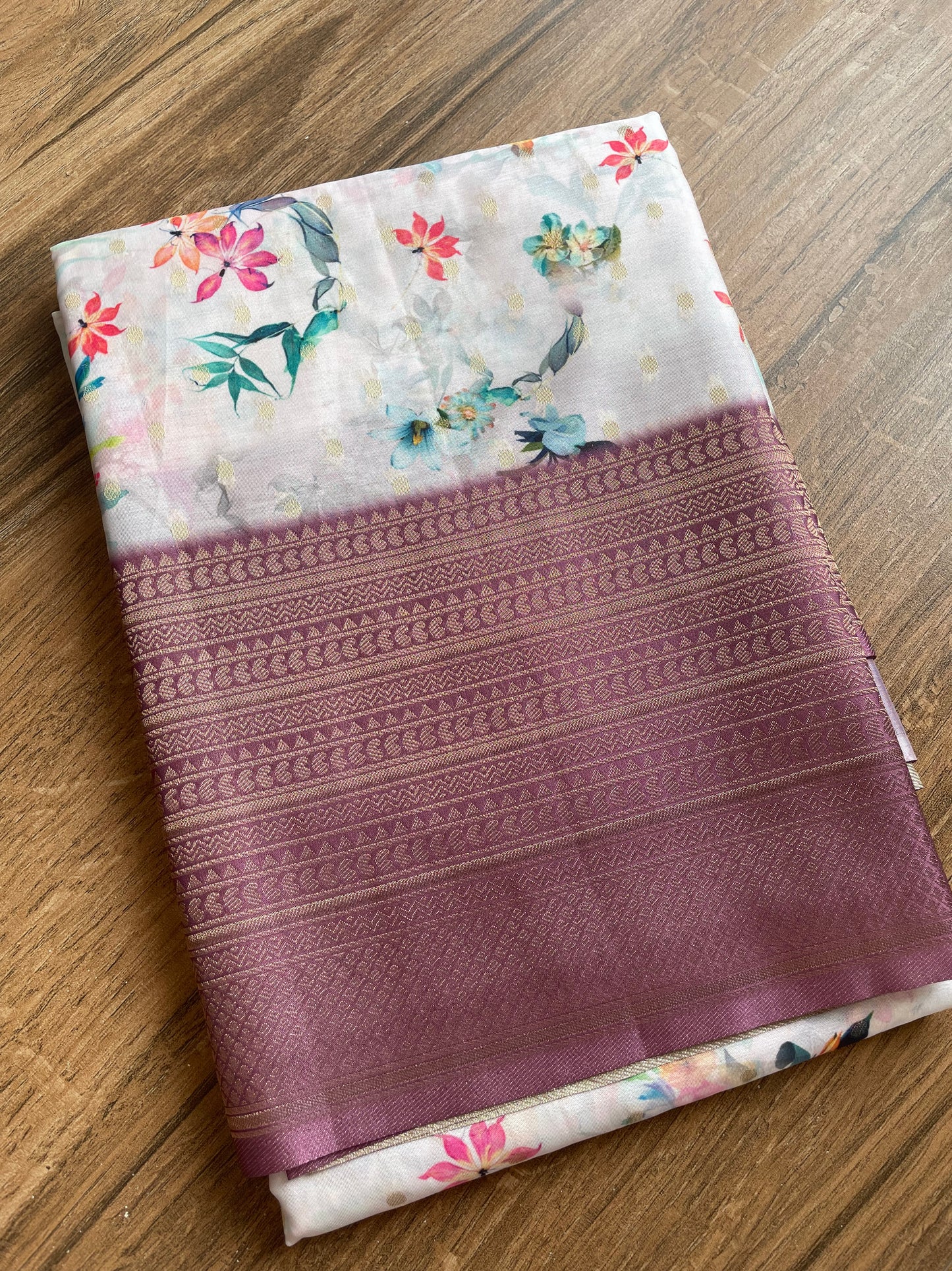 Crape silk saree