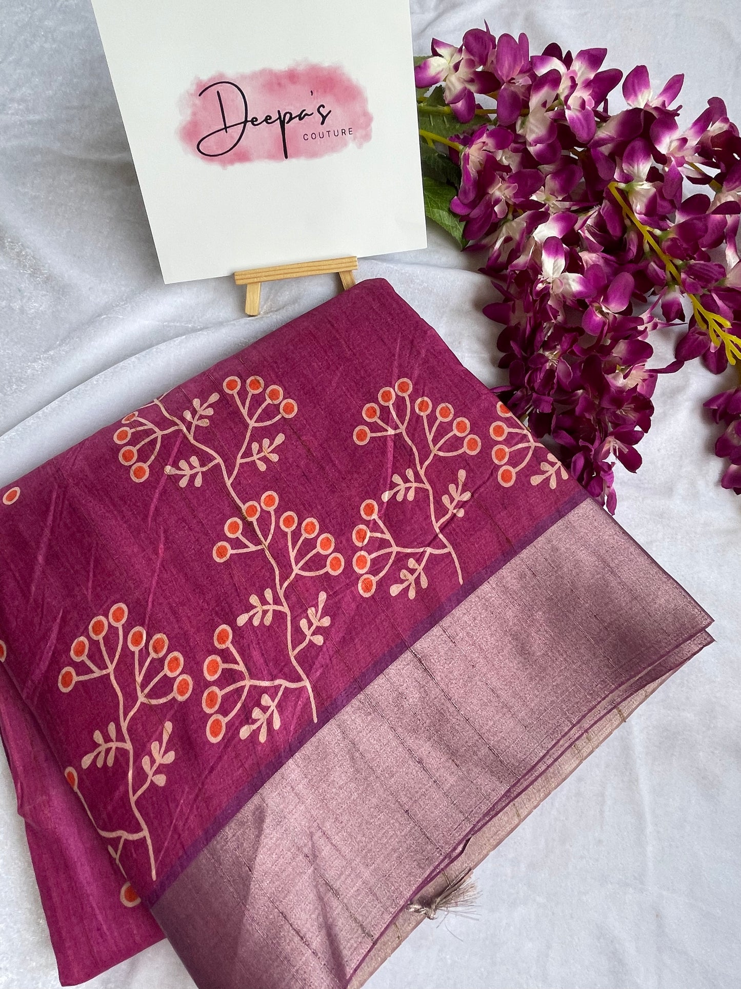 Semi tussar saree