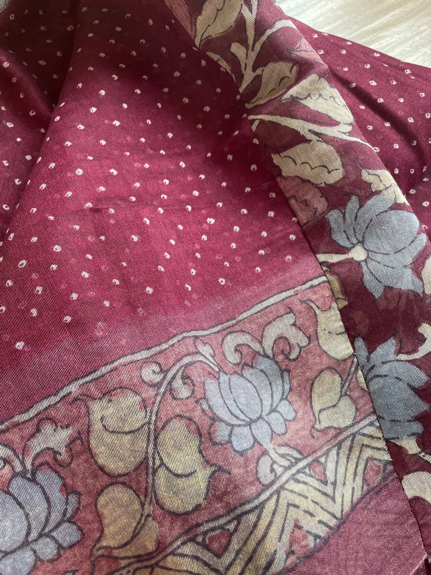 Cotton kalamkari saree