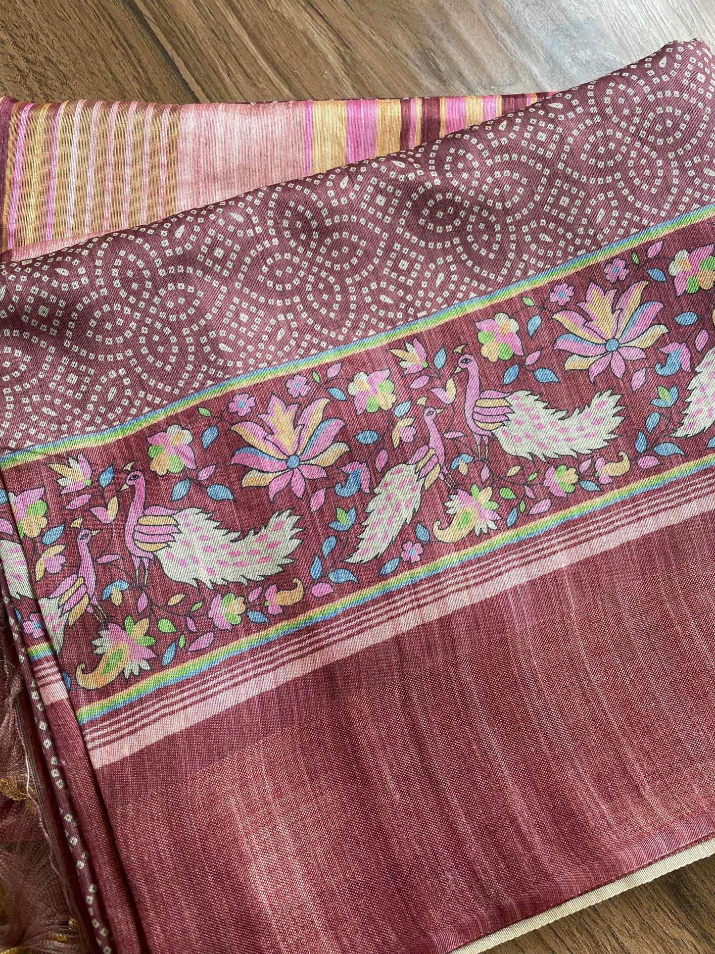Semi tussar saree
