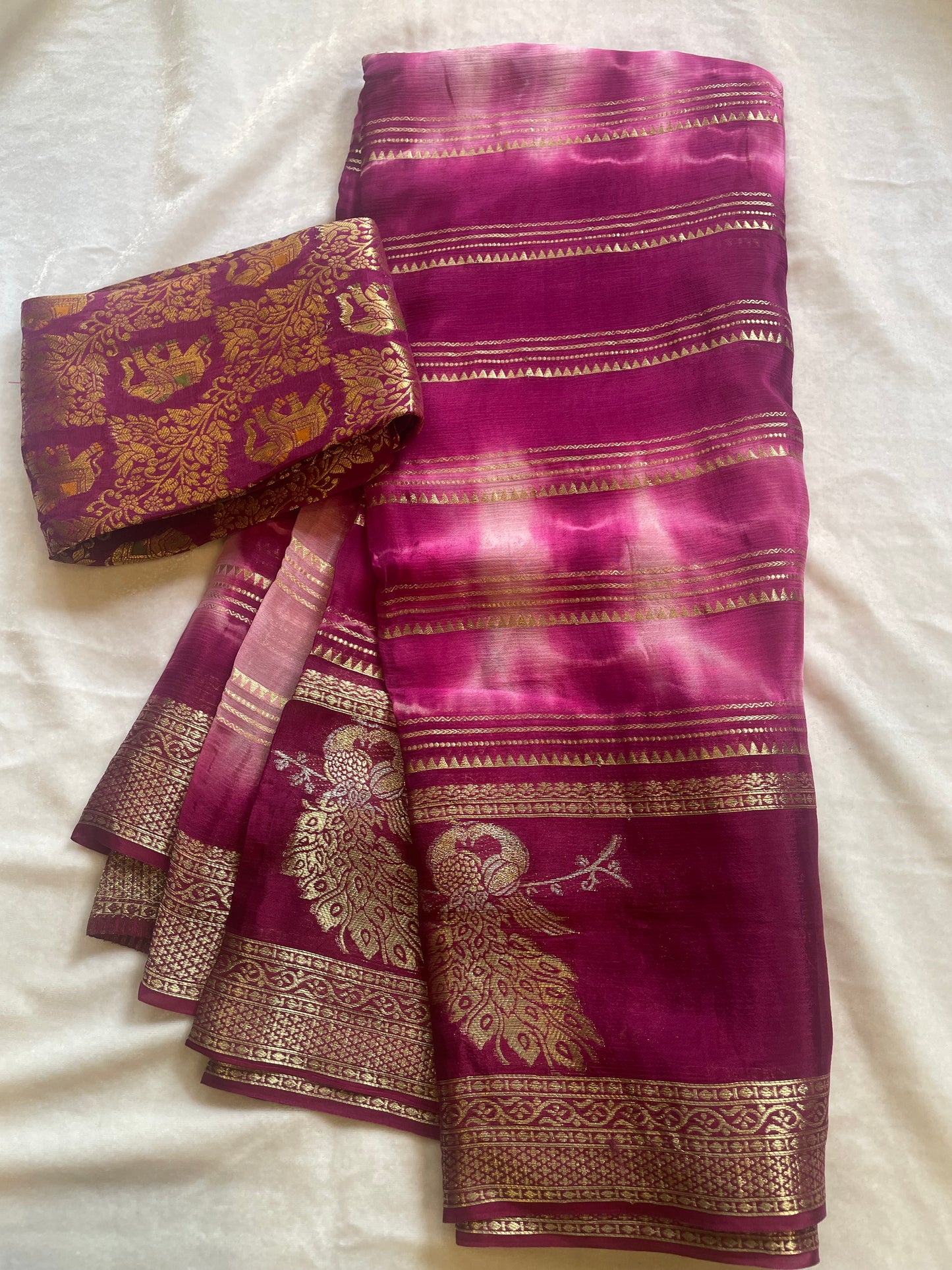 Chinnon crape sarees