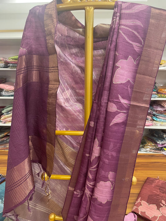 Premium tussar  silk saree