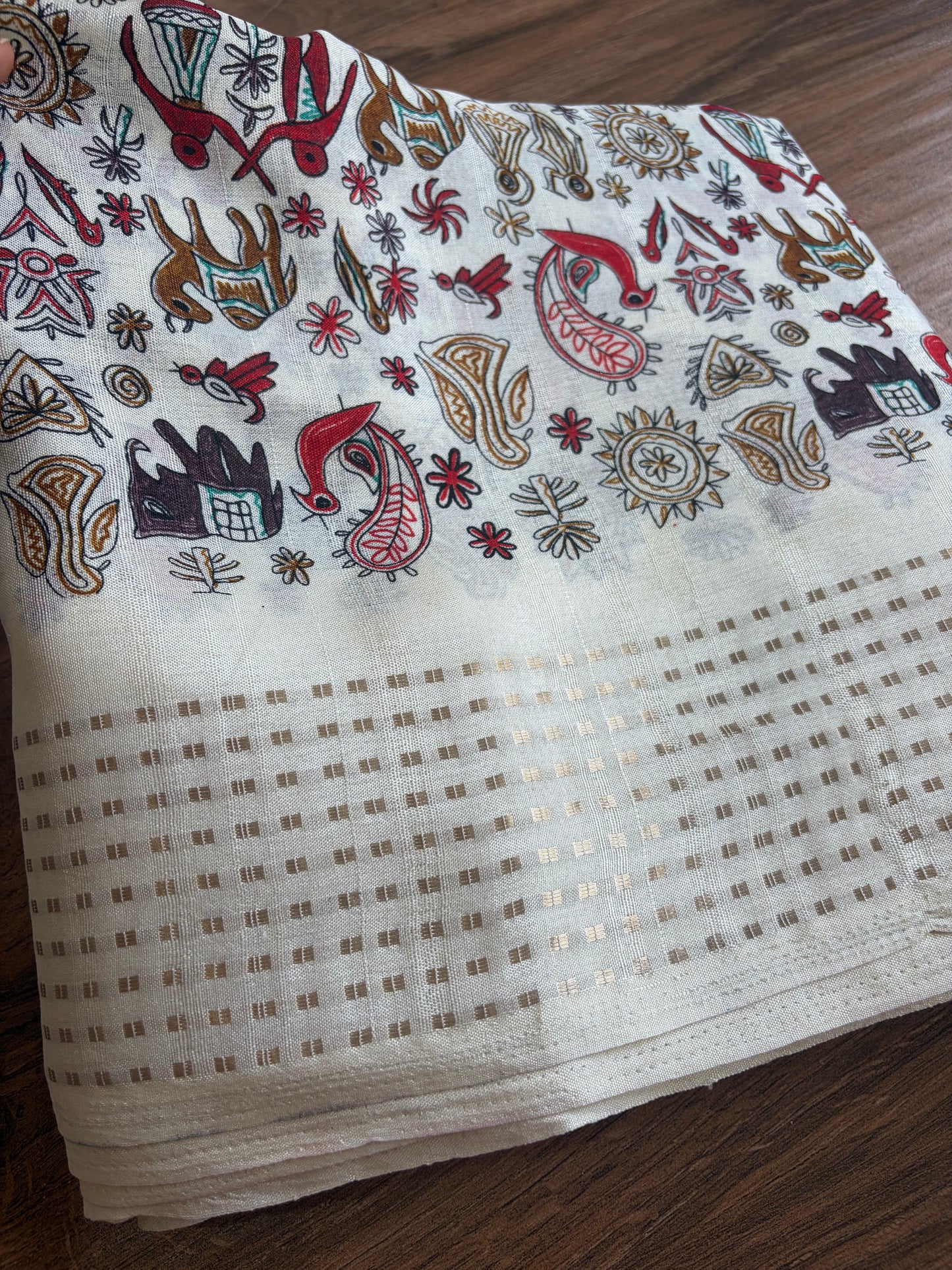 Linen saree