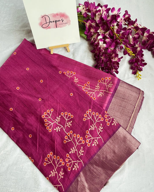 Semi tussar saree