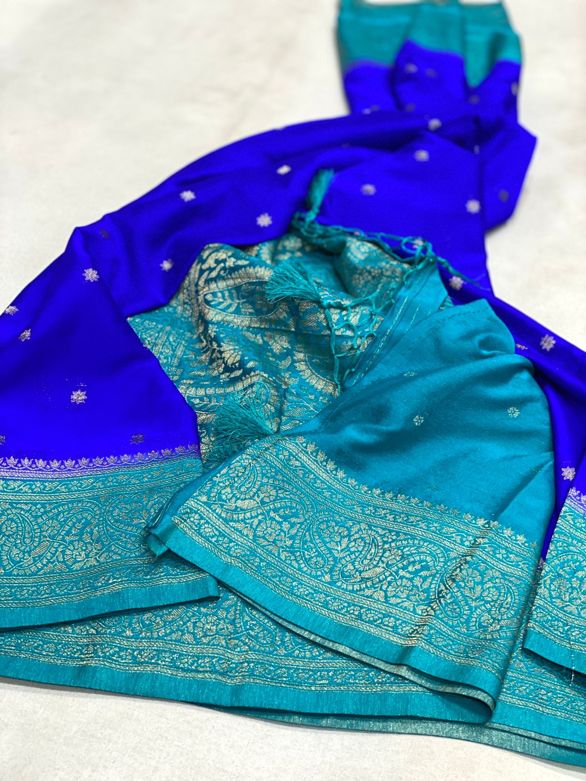Banarasi georgette crape silk saree