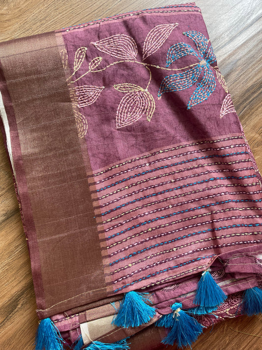 Semi tussar silk saree