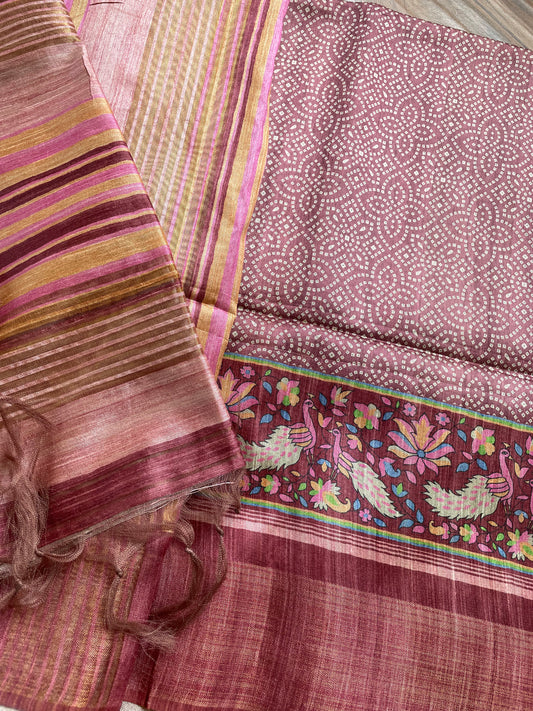 Semi tussar saree